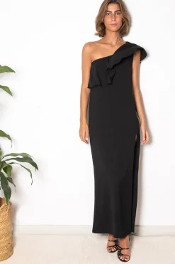 Vestido largo asimétrico