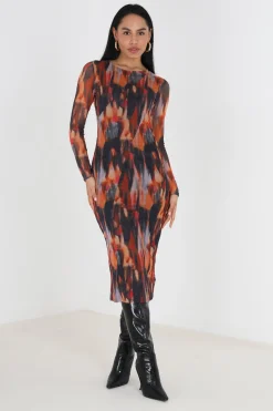 Vestido largo de malla