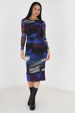 Vestido largo de malla