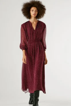 Vestido largo de manga larga