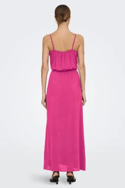 Vestido largo de tirantes regulables