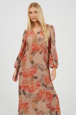 Vestido largo estampado