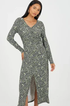 Vestido largo estampado