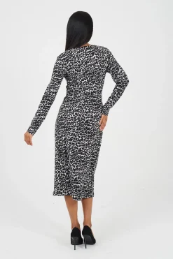 Vestido largo estampado