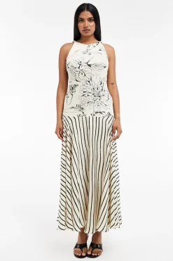 Vestido largo estampado