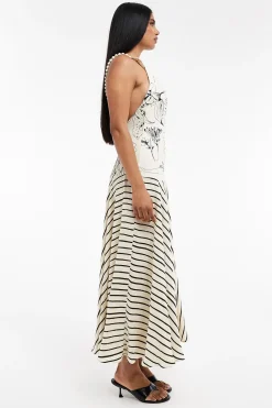 Vestido largo estampado