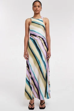 Vestido largo estampado