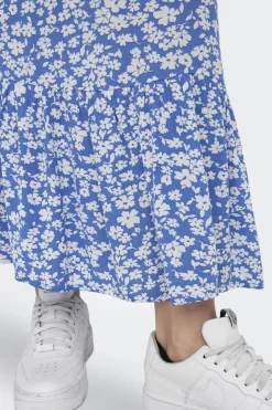 Vestido largo manga corta