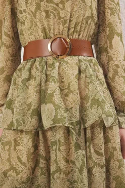 Vestido largo volantes