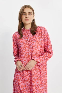 Vestido maxi manga larga