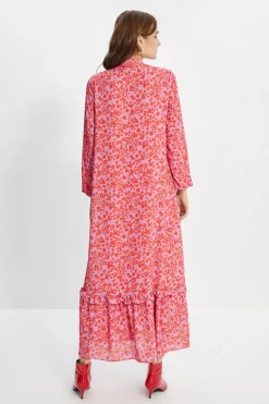 Vestido maxi manga larga