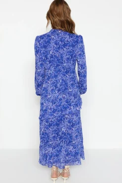 Vestido maxi manga larga