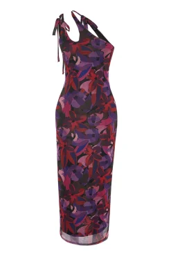 Vestido midi ajustado cut out