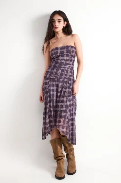 Vestido midi bandeau