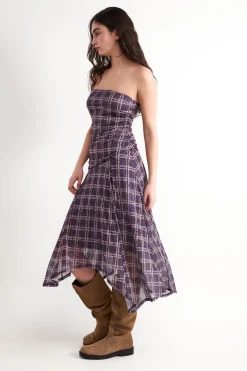 Vestido midi bandeau