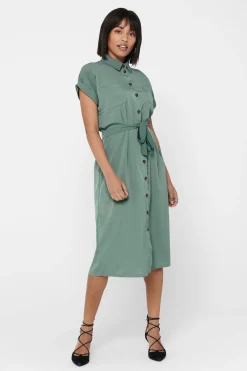 Vestido midi camisero