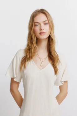 Vestido midi cruzado espalda