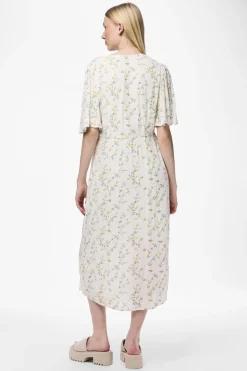 Vestido midi cuello pico