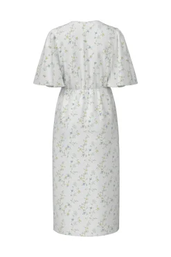 Vestido midi cuello pico