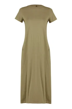 Vestido midi de manga corta