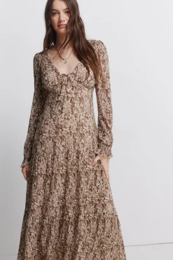 Vestido midi estampado