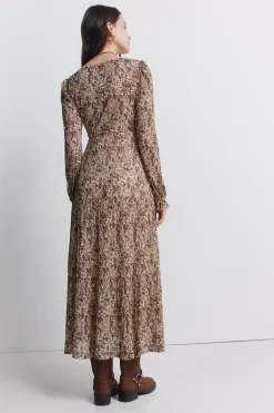 Vestido midi estampado