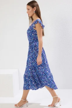 Vestido midi flores