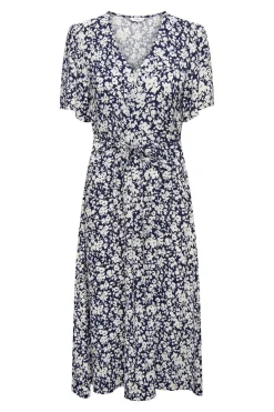 Vestido midi manga corta