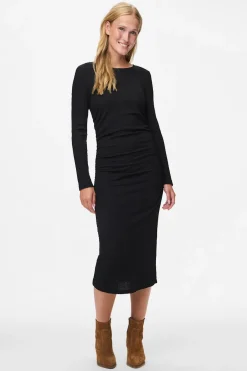 Vestido midi manga larga