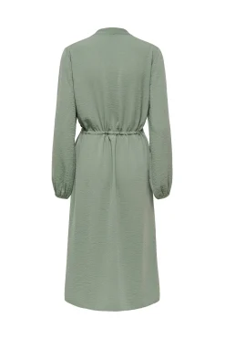 Vestido midi manga larga