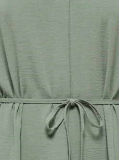 Vestido midi manga larga