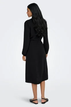 Vestido midi manga larga