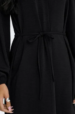 Vestido midi manga larga