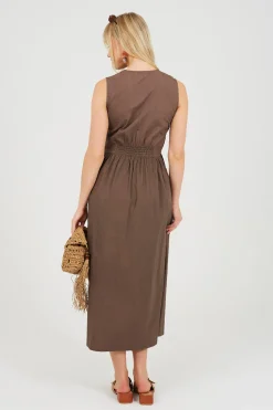 Vestido midi sin mangas