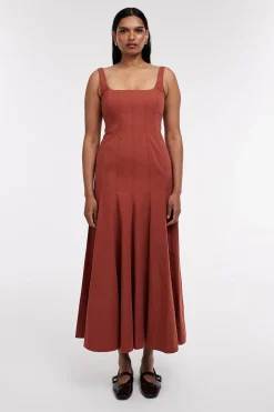 Vestido midi tirantes