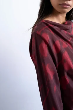 Vestido mini de viscosa de manga larga