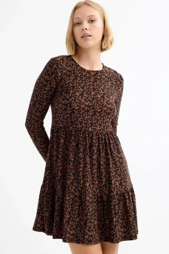 Vestido Mini Manga Larga