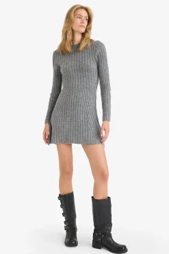 Vestido mini manga larga