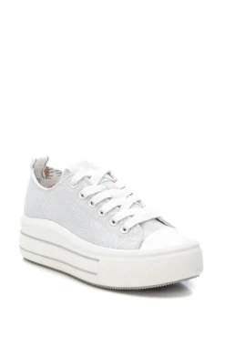 Zapatilla de lona metalizada