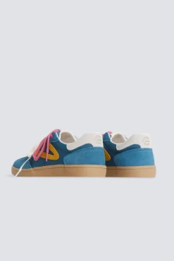 Zapatilla piel color retro