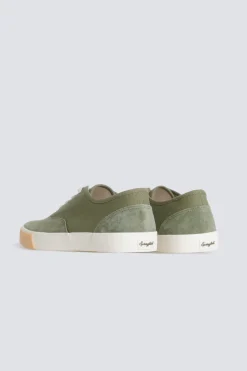 Zapatilla piel combinada