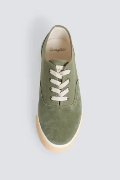 Zapatilla piel combinada