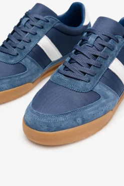 Zapatilla piel y textil