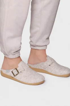 Zapatilla Tipo Zueco Para Mujer En Fieltro