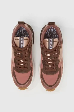 Zapatillas bajas con cuero