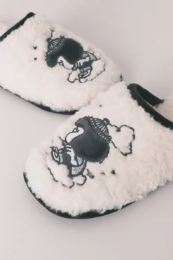 Zapatillas casa borreguito gris Mafalda