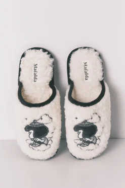 Zapatillas casa borreguito gris Mafalda