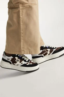 Zapatillas Court con estampado de vaca
