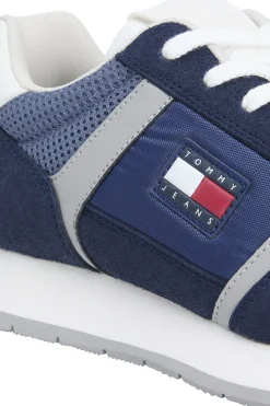 Zapatillas de hombre en color azul marino co bandera de Tommy Jeans.