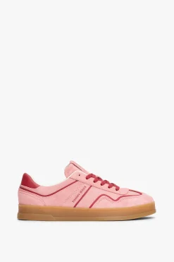 Zapatillas de mujer de serraje en color rosa de Tommy Jeans.